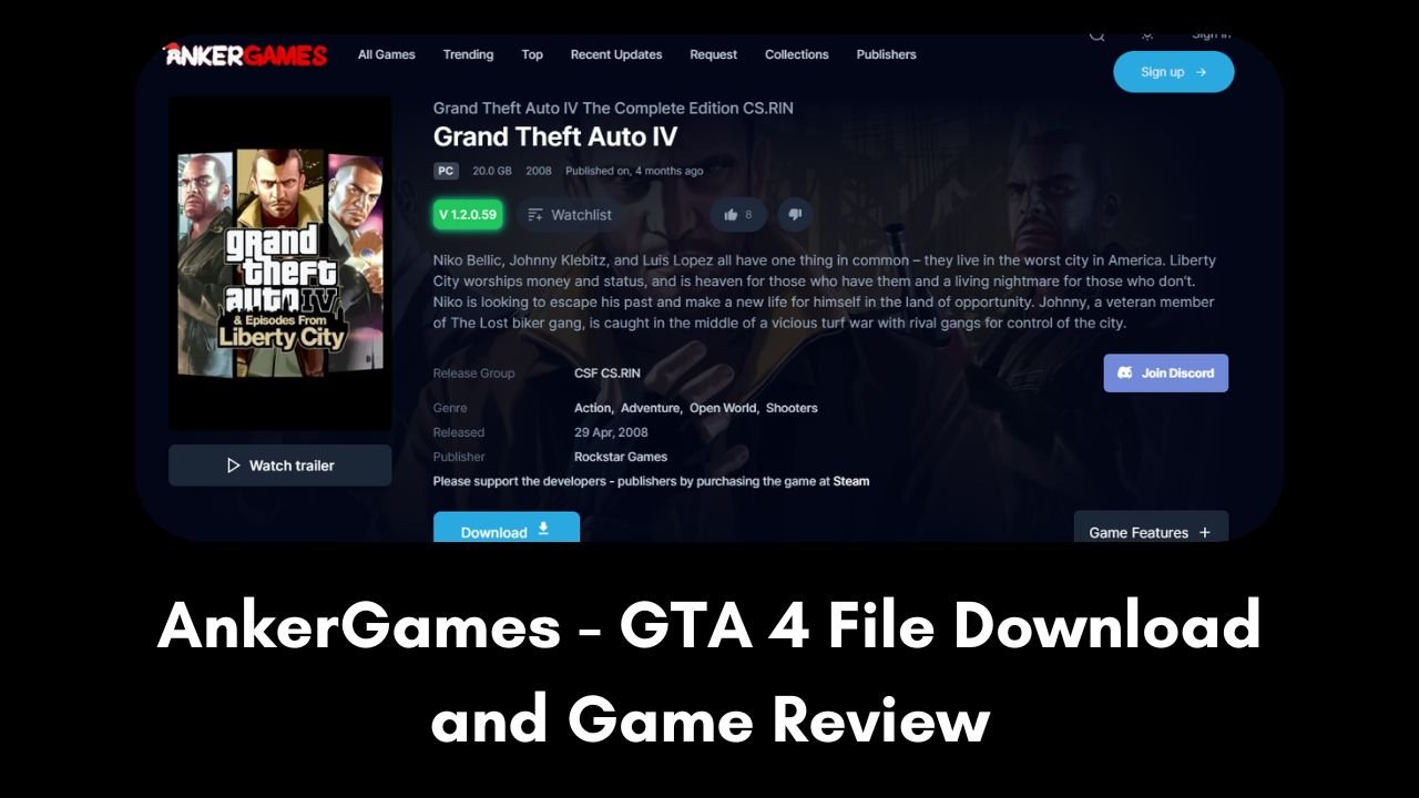 AnkerGames - GTA 4 File Download and Game Review
