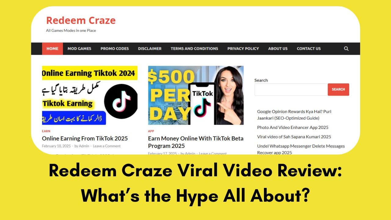 Redeem Craze Viral Video Review: What’s the Hype All About?